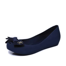 Load image into Gallery viewer, Women Bowtie Bota Shoes Spring Summer Flat Heel Peep Toe Breathable Shoes Sandals Slip On Rubber Flats Female Comfortable Shoes

