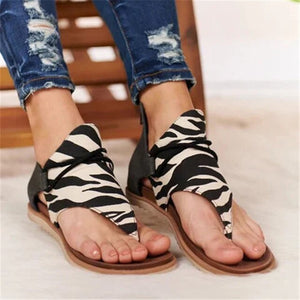 2020 Women Sandals Leopard Print Summer Shoes Women Large Size Andals Flat Women Sandals Womens Summer Shoes Sandals