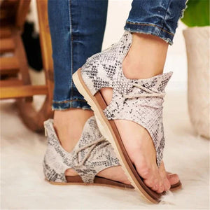 2020 Women Sandals Leopard Print Summer Shoes Women Large Size Andals Flat Women Sandals Womens Summer Shoes Sandals