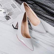 Load image into Gallery viewer, Large size women's high heels European and American fashion sexy thick with single shoes size 41 42 43 44 45 46
