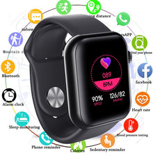 Load image into Gallery viewer, 2020 homens mulheres relógio inteligente à prova dwaterproof água pressão arterial smartwatch monitor de freqüência cardíaca sono rastreador relógio para android ios
