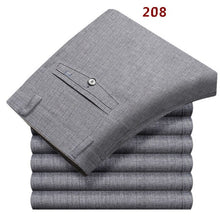Load image into Gallery viewer, Spring summer Suit Pants For Men Loose Men Dress Pants Classic Straight Formal Mens Business Thin Linen Trousers Size 30-42
