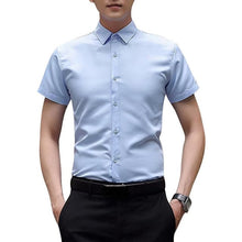 Load image into Gallery viewer, Nueva camisa de manga larga para hombre, camisa de vestir para hombre, camisa de vestir sólida delgada para negocios, camisa de vestir para hombre de primavera y otoño con botón
