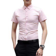 Load image into Gallery viewer, Nueva camisa de manga larga para hombre, camisa de vestir para hombre, camisa de vestir sólida delgada para negocios, camisa de vestir para hombre de primavera y otoño con botón
