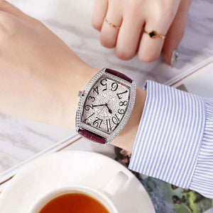 2019 Big Size New Fashion Tonneau Watch Men Designer Brand Luxury Fully Diamond Man Watches Quartz Wrist Watch With Rhinestone