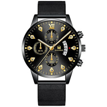 Load image into Gallery viewer, 2020 Wrist Watch For Men Fashion Business Diamond Watches Mesh Band Quartz Clock Relogio Masculino Military Sport Wristwatch
