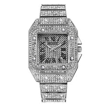 Load image into Gallery viewer, Men watch relogio masculino Fashion Bussiness Steel Belt Calendar Watch Full Of Diamonds Wrist Watch 2020 men luxury wristwatch5
