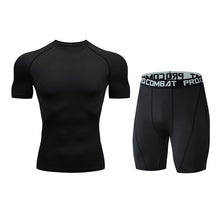 Load image into Gallery viewer, 2020 New Mens Gyms Wear Fitness Training Shorts Men Dry Fit Running Compression Tight Sport Short Pants+T-Shirts Men&#39;s Sets
