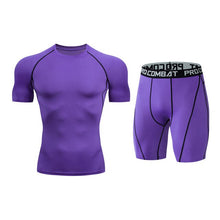 Load image into Gallery viewer, 2020 New Mens Gyms Wear Fitness Training Shorts Men Dry Fit Running Compression Tight Sport Short Pants+T-Shirts Men&#39;s Sets
