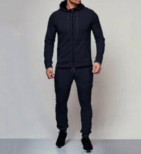 Load image into Gallery viewer, Men Casual Tracksuit Sport 2PCS Set Jacket+Pants Sport Jogging Athletic Trainer Solid Cotton Suit Runing Wear Gym Wear
