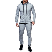 Load image into Gallery viewer, Men Casual Tracksuit Sport 2PCS Set Jacket+Pants Sport Jogging Athletic Trainer Solid Cotton Suit Runing Wear Gym Wear
