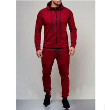 Load image into Gallery viewer, Men Casual Tracksuit Sport 2PCS Set Jacket+Pants Sport Jogging Athletic Trainer Solid Cotton Suit Runing Wear Gym Wear
