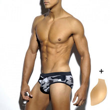 Load image into Gallery viewer, Men's Swim Briefs Low Waist Swimming Short Trunk Sport Beach Pants Swimwear Male Sexy Suilt Surfing Sports Big Man Plus Size
