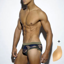 Load image into Gallery viewer, Men's Swim Briefs Low Waist Swimming Short Trunk Sport Beach Pants Swimwear Male Sexy Suilt Surfing Sports Big Man Plus Size
