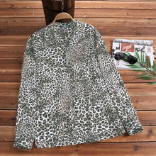 Load image into Gallery viewer, Sexy Leopard Tee Tops Social Shirt Men Shirt Long Sleeve Dress Autumn Male Clothes Tee Tops Streetwear Chemise Camisas Hombre
