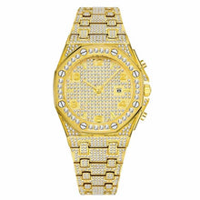 Load image into Gallery viewer, MISSFOX Mens Watches Top Brand Luxury Role Male Gold Wrist Watch Quartz Carbon Fiber Bezel Diamond Rolexable Watch Quartz Clock

