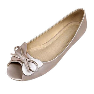 COVOYYAR 2019 Bow Peep Toe Women Flats Spring Summer Fashion Soft Bottom Flat Lady Sandals Golden Shoes Slip On Big Sizes WFS899